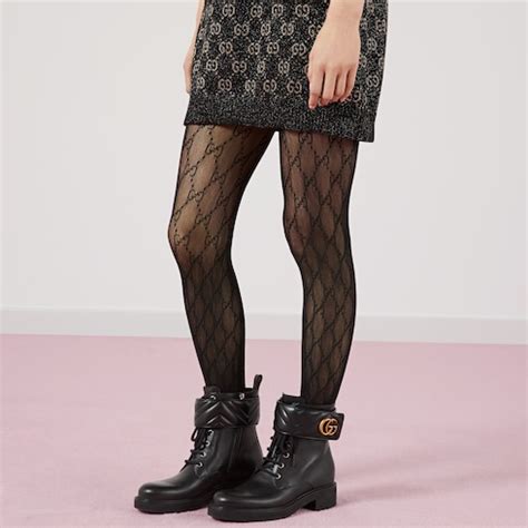 gucci black sheer woven tights m|Gucci stockings price.